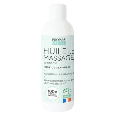 PROPOS NATURE France Herboristerie L'huile de soin massage NEUTRE BIO 200 ML.