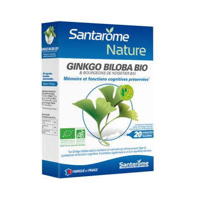 SANTAROME  Ginkgo Bio 2000 (20 Ampoules) - Bo&icirc;te 20 Ampoules de 10 ml