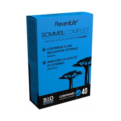 SID NUTRITION  Prevent Life Sommeil Complet 40 comprim&eacute;s