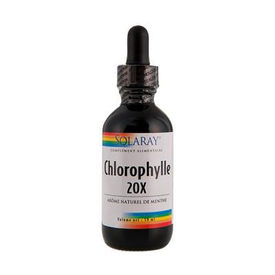 SOLARAY  Chlorophylle Liquide 20X - 59 ml - Flacon compte goutte 59 ml