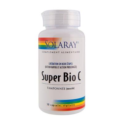 SOLARAY  Super Bio C Tamponn&eacute;e 500mg 30 capsules v&eacute;g&eacute;tales 