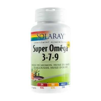 SOLARAY  Super Om&eacute;ga 3-7-9 60 Capsules - Bo&icirc;te 60 softgels
