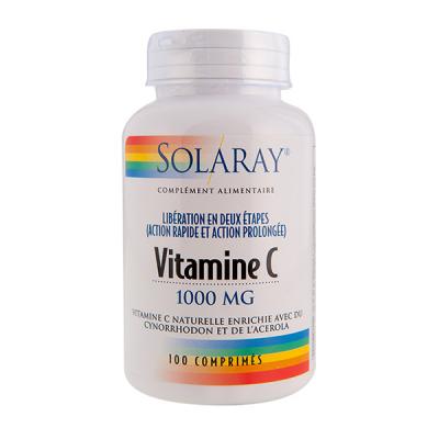 SOLARAY  - Vitamine c 1000 mg - 100 comprim&eacute;s - Action prolong&eacute;e