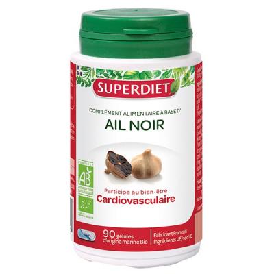 SUPERDIET  Ail Noir Bio - 90 G&eacute;lules - Bo&icirc;te plastique 90 g&eacute;lules