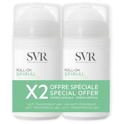 SVR  Spirial Roll-On Anti-Transpirant 48h Lot de 2 x 50ml