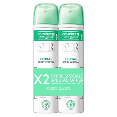 SVR SPIRIAL - Spray V&eacute;g&eacute;tal, 2 flacons de 75ml
