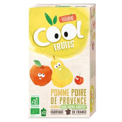VITABIO  Pack Famille Cool Fruits Pomme Poire Williams Ac&eacute;rola - 12x90g