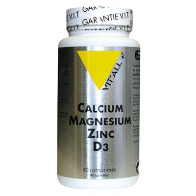VIT ALL+ VIT'ALL+ Calcium, Magn&eacute;sium, Zinc, D3 90 comprim&eacute;s
