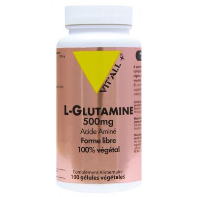 VIT ALL+ Vitall+ L-Glutamine Vitall+ : Conditionnement - 100 g&eacute;lules v&eacute;g&eacute;tales