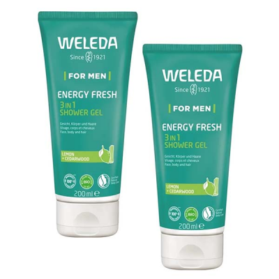 WELEDA  Duo Gel Douche 3 en 1 Energy Fresh 2x200ml 