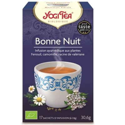 YOGI TEA  Bonne Nuit - Infusion Ayurv&eacute;dique Aux Plantes -17 Sachets