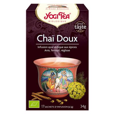 YOGI TEA  Infusion Ayurv&eacute;dique Chai Doux Bio 17 sachets