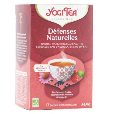 YOGI TEA  Infusion Ayurv&eacute;dique D&eacute;fenses Naturelles Bio 17 sachets de 2g