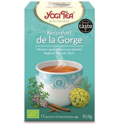 YOGI TEA  tisane r&eacute;confort de la gorge 17 sachets