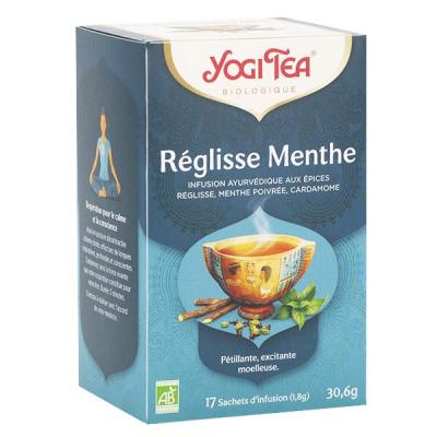 YOGI TEA  Infusion Bio R&eacute;glisse Menthe 17 sachets 30,6g