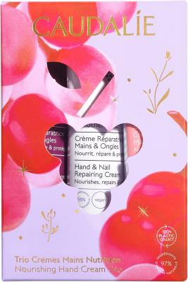 CAUDALIE  Coffret Trio de Cr&egrave;mes pour les Mains 3 pi&egrave;ces