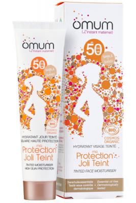 OMUM Cr&egrave;me visage teint&eacute;e SPF50 Ma Protection Joli Teint - Sable - 