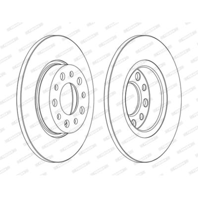 FERODO Disque de frein arriere  DDF1450C (Jeu de 2)