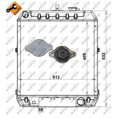 NRF  52168 Radiateur du moteur Grille de radiateur soud&eacute;e avec cache