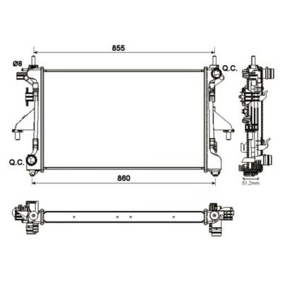 NRF Radiateur, refroidissement du moteur  54204