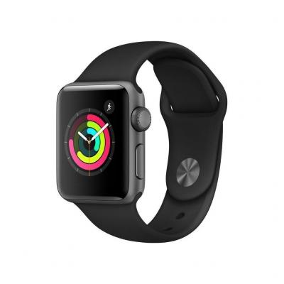 Apple Watch 3 38 - Alu noir / Bracelet Sport noir