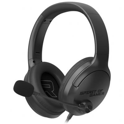 SPIRIT OF GAMER Casque gamer PRO H4 Dark, St&eacute;r&eacute;o 2.0, micro, confort et compatibilit&eacute; totale