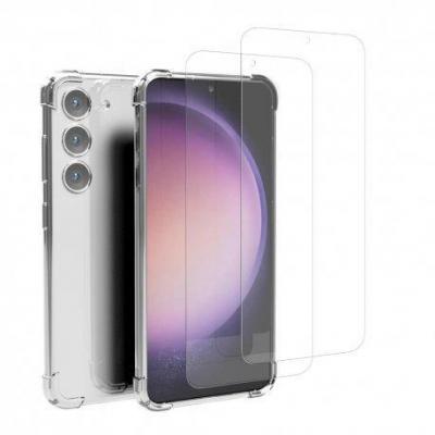 EVETANE Coque pour Galaxy S23 antichoc transparente + 2 vitres []