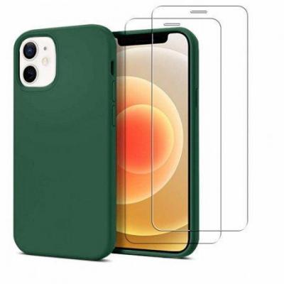 EVETANE  Coque pour iPhone 12 Mini antichoc Vert + 2 vitres
