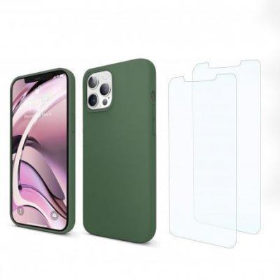 EVETANE Coque pour Iphone 13 Pro antichoc vert + 2 vitres []
