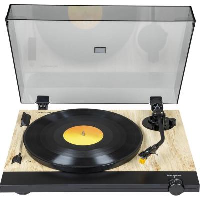 THOMSON Tourne Disque Platine vinyle TT702 Sortie RCA - (33/45 Tours) - Finition Bois, Noir, jeu de Lumi&egrave;re OVNI couleurs LED