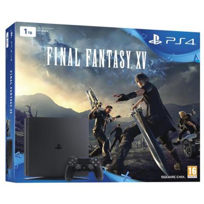 Pack Console Sony PS4 Slim 1 To Noire + Final Fantasy XV