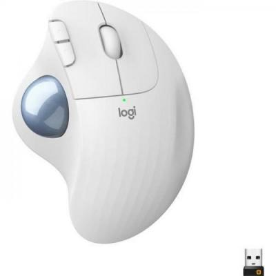 LOGITECH Souris Ergonomique Sans fil  ERGO M575 Trackball Blanc