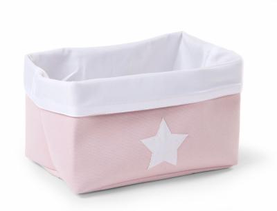 CHILDHOME Childwood Panier Pliable Soft Pink White 32x20x20