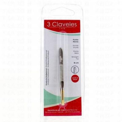 3 CLAVELES  Pince &agrave; &eacute;piler droite 8cm