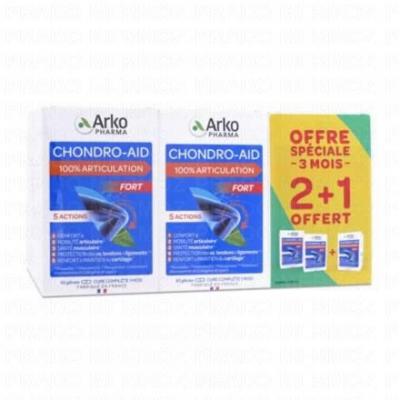 ARKOPHARMA  Chondro-Aid 100% Articulation 2+1 mois offert 3 x 60 g&eacute;lules - 180 g&eacute;lules 