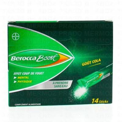 BEROCCA  Boost absorption rapide boite de 14 sticks gout cola