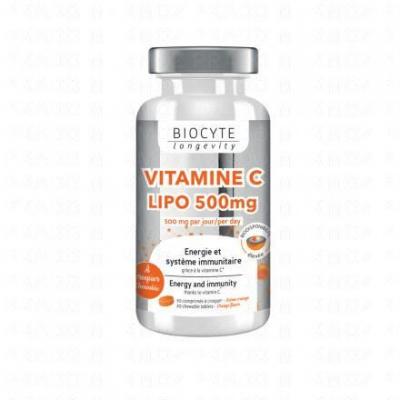 BIOCYTE Vitamine C Lipo 500 Mg 30 comprim&eacute;s &agrave; croquer 