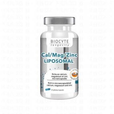 BIOCYTE  Longevity Min&eacute;raux - Cal/Mag/Zinc liposomal 60 g&eacute;lules