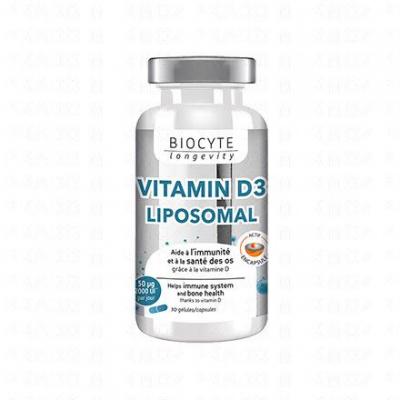 BIOCYTE  Longevity Min&eacute;raux - Vitamin D3 liposomal 30 g&eacute;lules