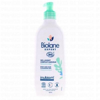 BIOLANE  Gel Lavant Corps et Cheveux Bio 500 ml - Flacon-Pompe 500 ml