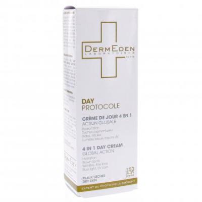 DERMEDEN  Day protocole Cr&egrave;me anti-&acirc;ge SPF 50 tube 50 ml