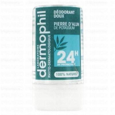 DERMOPHIL  D&eacute;odorant Doux&agrave;la pierre d'alun de Potassium 115g