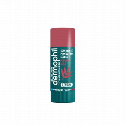 DERMOPHIL  Stick soin teint&eacute;protection des l&egrave;vres Pourpre ros&eacute;4g