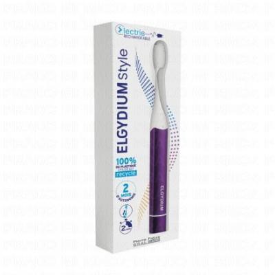 ELGYDIUM  Style Electric - Brosse &agrave; dents &eacute;lectrique rechargeable raisin p&eacute;tillant