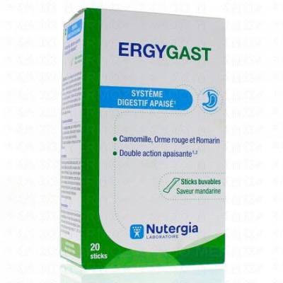 NUTERGIA ERGYGAST Syst&egrave;me digestif apais&eacute;x20 sticks de 10ml