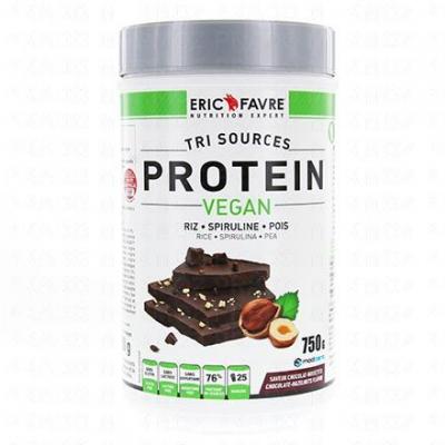 ERIC FAVRE  Tri Sources - Prot&eacute;ine v&eacute;gan saveur chocolat noisette 500gr