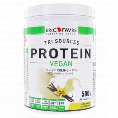 ERIC FAVRE  Tri Sources - Prot&eacute;ine v&eacute;gan saveur vanille 500gr