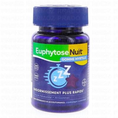 EUPHYTOSE Nuit&reg; Gomme Myrtille Sommeil M&eacute;latonine 30 Gommes