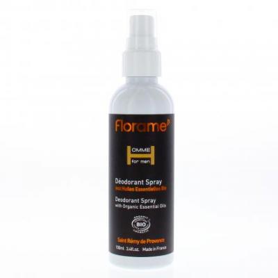 FLORAME D&eacute;odorant spray Homme aux HE de Palmarosa et Tea Tree 