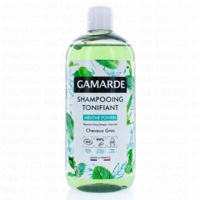GAMARDE  Shampoing Tonifiant Menthe Poivr&eacute;e Cheveux Gras Bio 500 ml